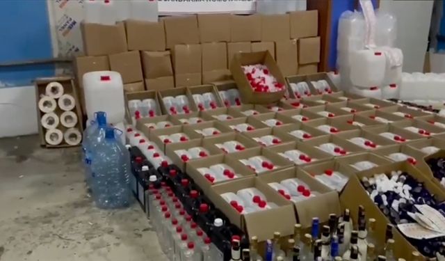 28 bin 400 litre sahte alkol ele geçirildi