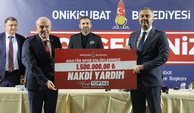 Onikişubat Belediyesi’nden Amatör Spora 1 milyon 500 bin TL Destek