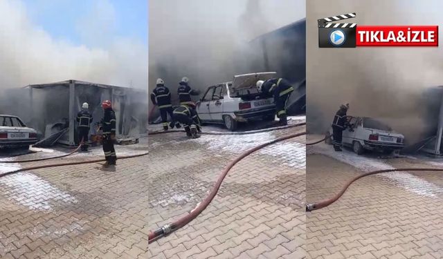 Kahramanmaraş'ta 3 konteyner ve 1 araç küle döndü