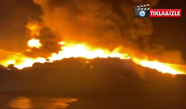 Kahramanmaraş’ta hurda lastikler alev aldı