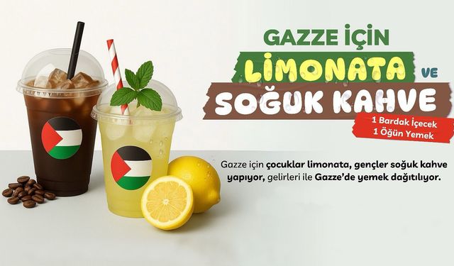 Kahramanmaraş’ta Gazze için limonata ve soğuk kahve etkinliği
