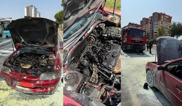 Kahramanmaraş’ta araç yangını korkuttu