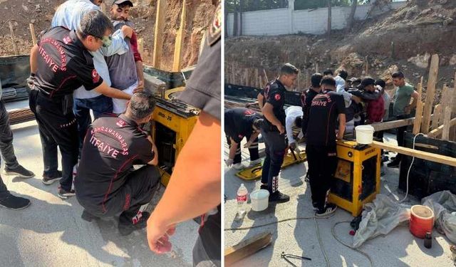 Kahramanmaraş’ta demir parçası işçinin vücuduna saplandı