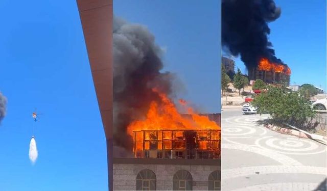 Kahramanmaraş Orman Bölge Müdürlüğü alev alev yanıyor