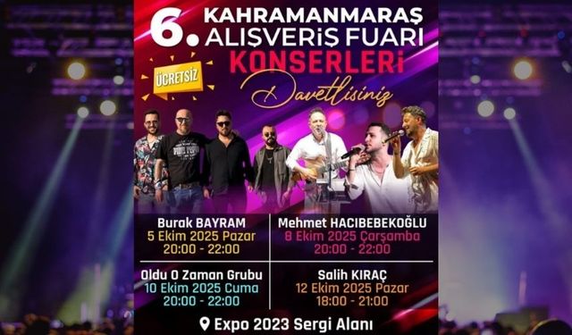 Kahramanmaraş’ta Alışveriş Fuarı Müzikle Buluşuyor