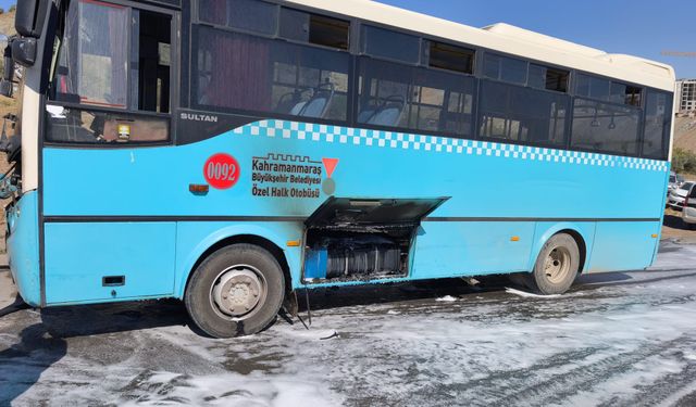 Kahramanmaraş’ta otobüste çıkan yangın büyümeden söndürüldü