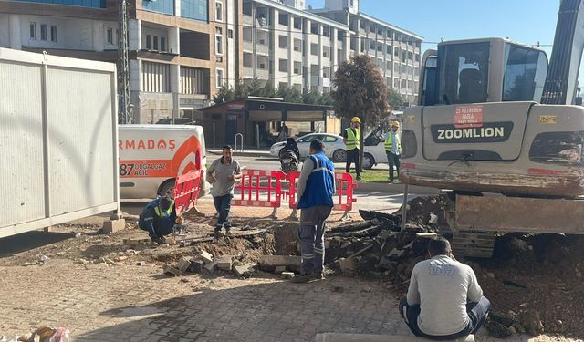 Kahramanmaraş’ta altyapı çalışması sırasında doğalgaz borusu patladı