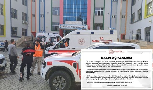 Kahramanmaraş'ta zehirlenme iddiasıyla ilgili açıklama geldi