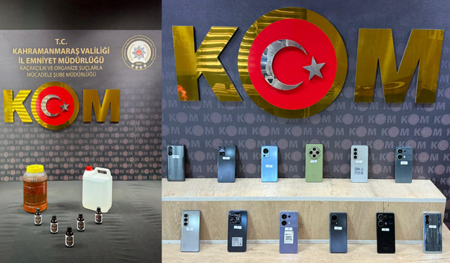 Kahramanmaraş’ta polisler affetmedi, kaçak ürünler tek tek yakalandı