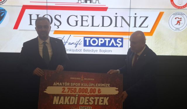 Onikişubat Belediyesi'nden Amatör Kulüplere destek