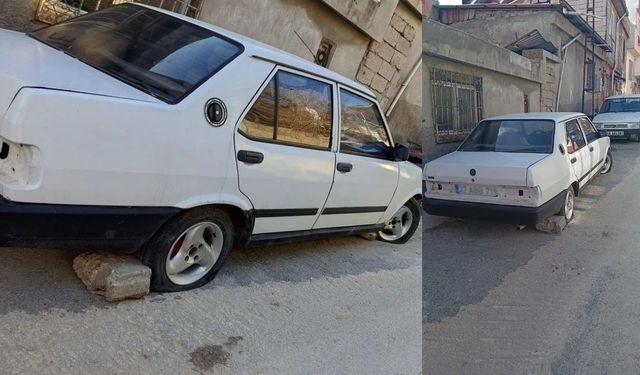 Kahramanmaraş’ta park halindeki iki aracın lastikleri kesildi