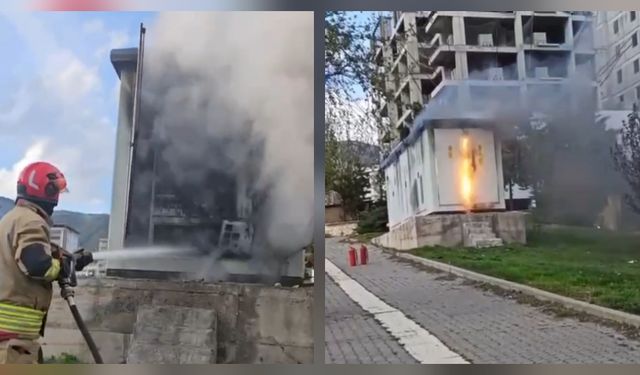 Kahramanmaraş'ta trafo yangını büyümeden söndürüldü