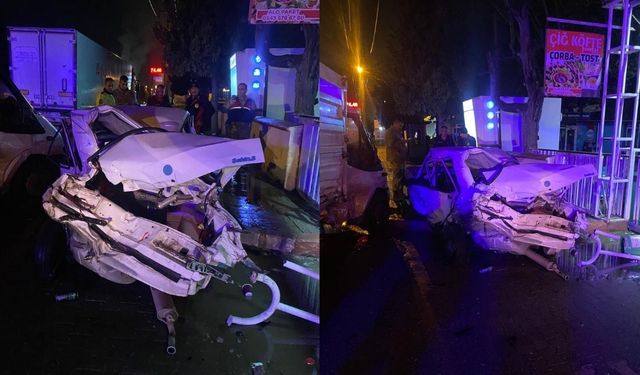 Kahramanmaraş’ta hurdaya dönen araçtan sağ kurtulamadı