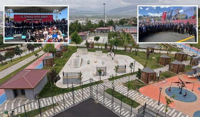 15 Temmuz Spor Vadisi düzenlenen törenle hizmete açıldı