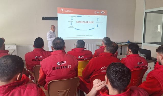 Kahramanmaraş’ta Kesimhane Personeline Hijyen Eğitimi