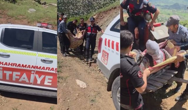 Onikişubat'ta dağlık alanda ayağı kırılan vatandaş ekiplerce kurtarıldı