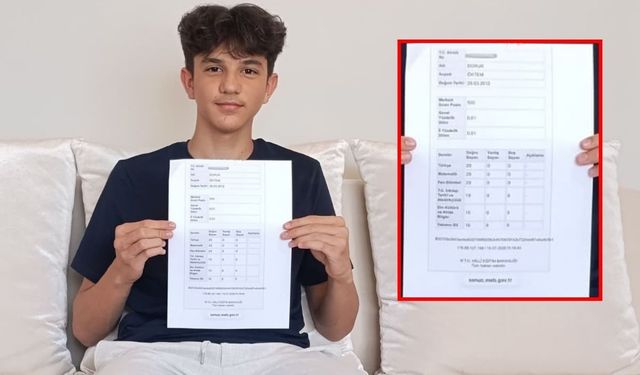 Kahramanmaraşlı Doruk Öktem LGS'de 500 Tam Puan Aldı