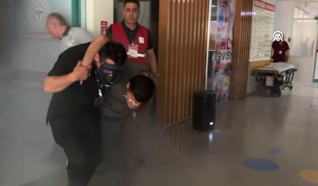 Kahramanmaraş Necip Fazıl Şehir Hastanesi'nde Gerçeğini Aratmayan Yangın Tatbikatı