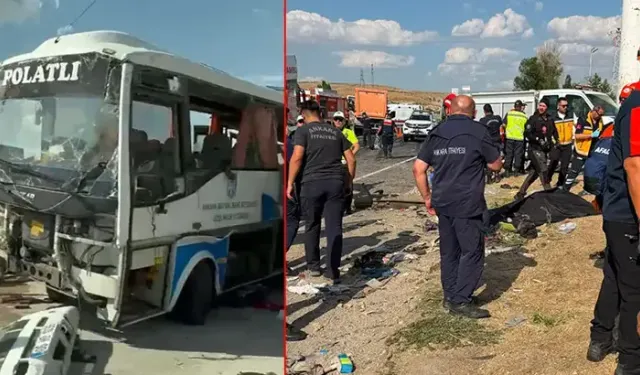 Midibüs ile kamyon çarpıştı; 1 ölü, 16 yaralı