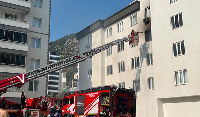 Kahramanmaraş’ta apartman dairesinde yangın