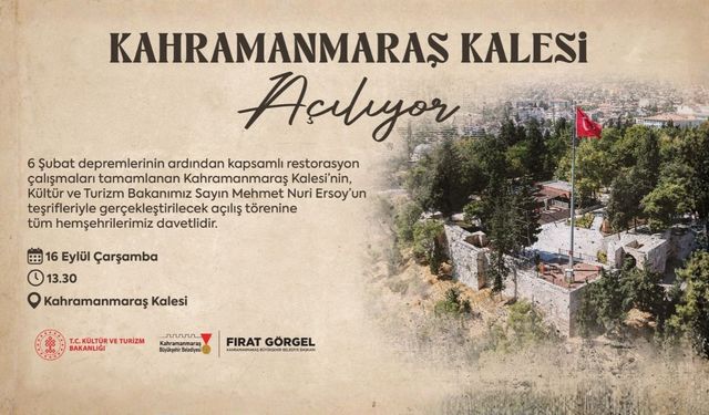Depremde Ağır Hasar Gören Tarihi Kahramanmaraş Kalesi Yeniden Açılıyor