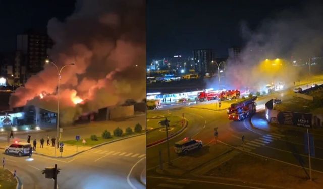 Kahramanmaraş’ta Üniversite Kavşağı’nda Korkutan Yangın