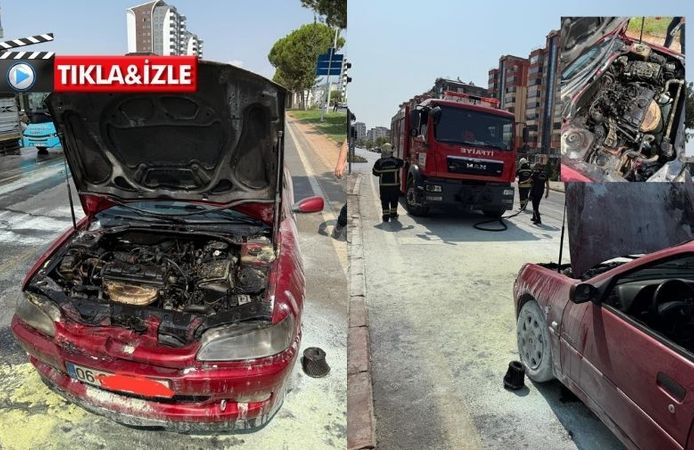 Kahramanmaraş’ta araç yangını korkuttu