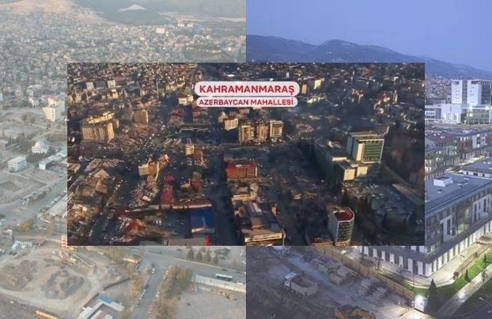 Kahramanmaraş Azerbaycan Mahallesi’nin eski ve yeni hali