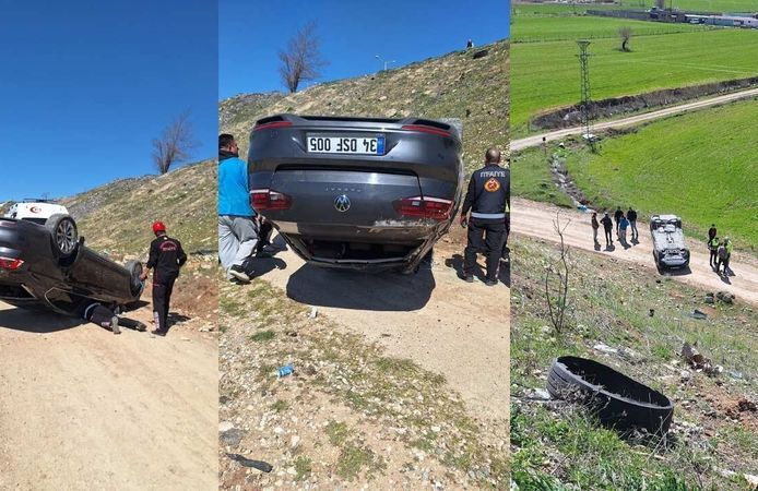 Kahramanmaraş’ta otomobil şarampole yuvarlandı: 1 yaralı