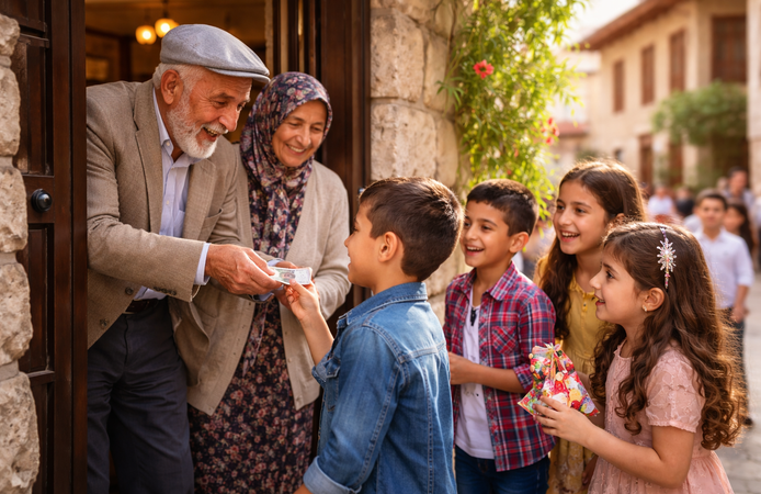 Kahramanmaraş’ta bayram harçlığı geleneği devam ediyor