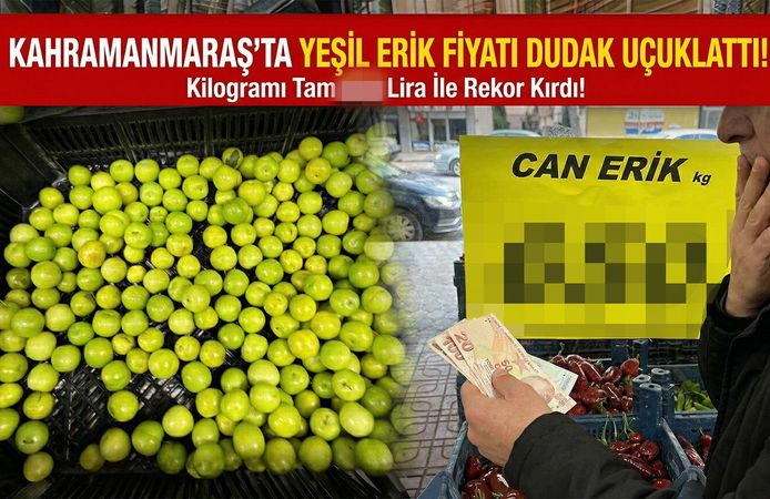 Kahramanmaraş’ta Yeşil Erik Fiyatı Dudak Uçuklattı
