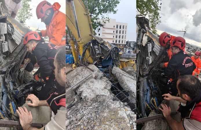 Arasa Otoparkı'nın yıkımı sırasında göçük meydana geldi!