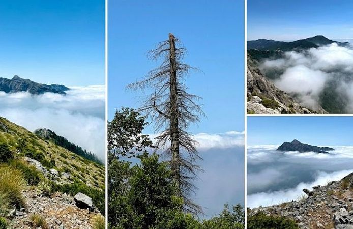 Kahramanmaraş’ta Kaya Düldül Dağı’nı sis denizi kapladı