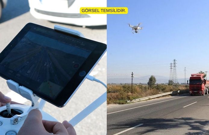 Kahramanmaraş Jandarmasından Drone Destekli Trafik Denetimi