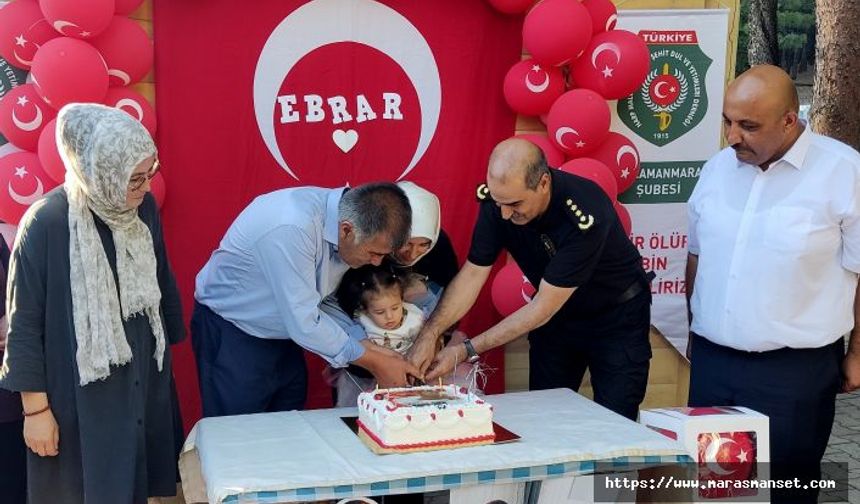 Kahramanmaraş'ta şehit polisin 1 yaşına giren kızına doğum günü sürprizi