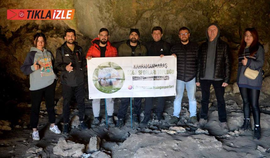 Kahramanmaraşlı dağcılar, doğa yürüyüşü sırasında mağara keşfetti
