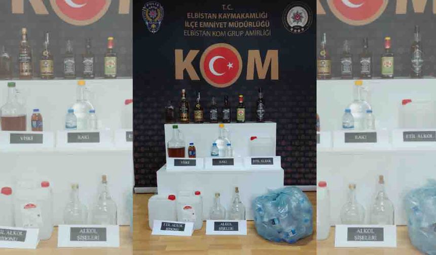 Kahramanmaraş'ta sahte içki operasyonunda şüpheli gözaltına alındı
