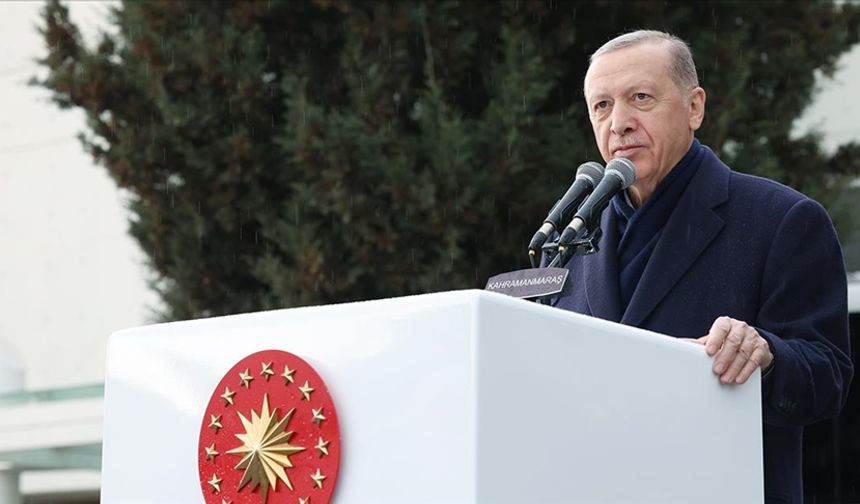 Cumhurbaşkanı Erdoğan: Kahramanmaraş'ta konut ve köy evi inşa etmek için kolları sıvadık