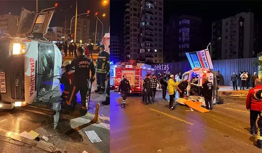 Hastanın bulunduğu ambulans ile otomobil çarpıştı: 7 yaralı