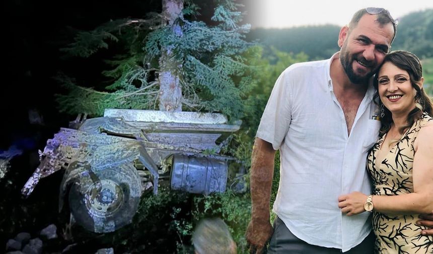 Kamyon uçuruma yuvarlandı, karı koca hayatını kaybetti