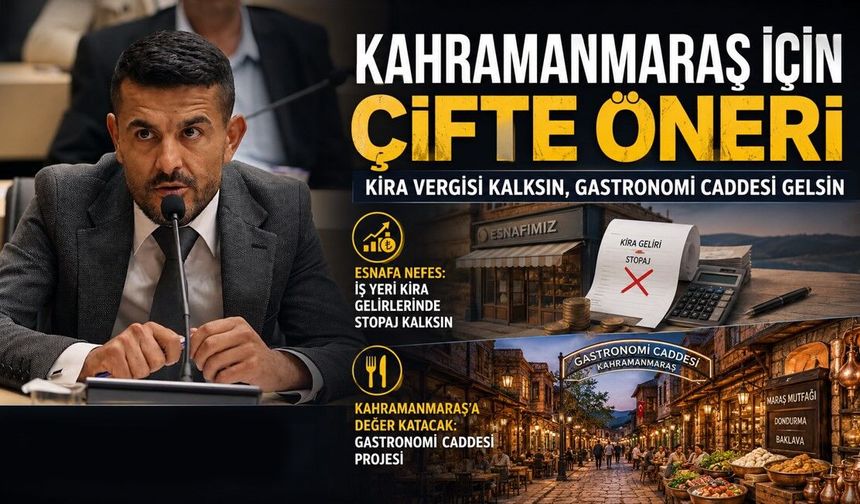 Kahramanmaraş İçin Çifte Öneri: Kira Vergisi Kalksın, Gastronomi Caddesi Gelsin