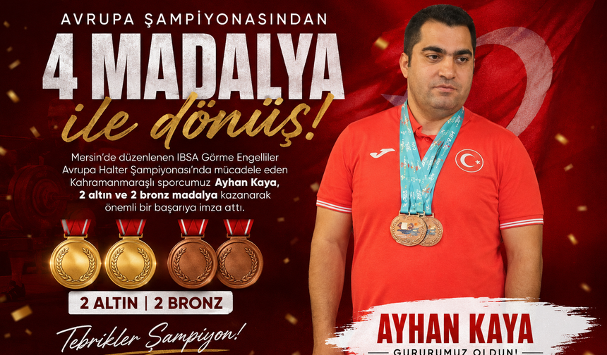 Avrupa Şampiyonasından 4 Madalyayla dönüldü