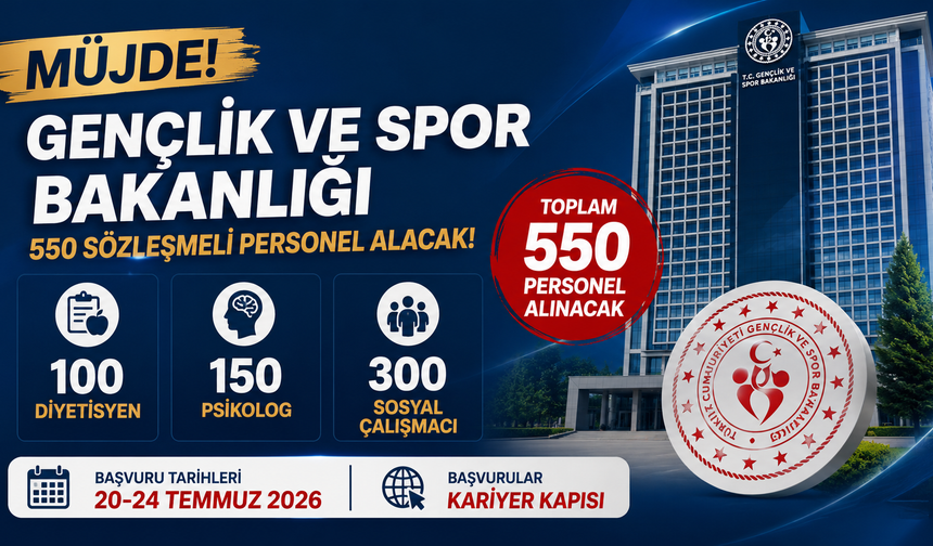 GSB 550 Personel Alacak! Başvuru Ekranı İçin Tıkla