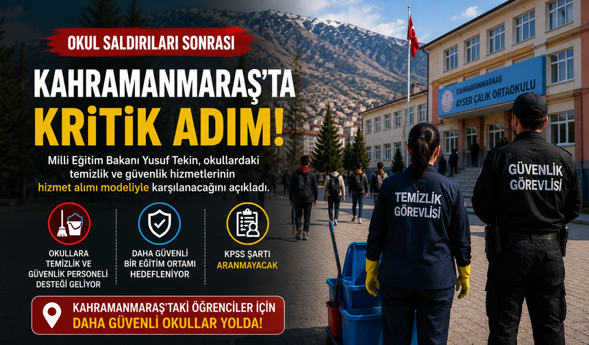 Kahramanmaraş’taki Okullara Güvenlik Personeli Müjdesi