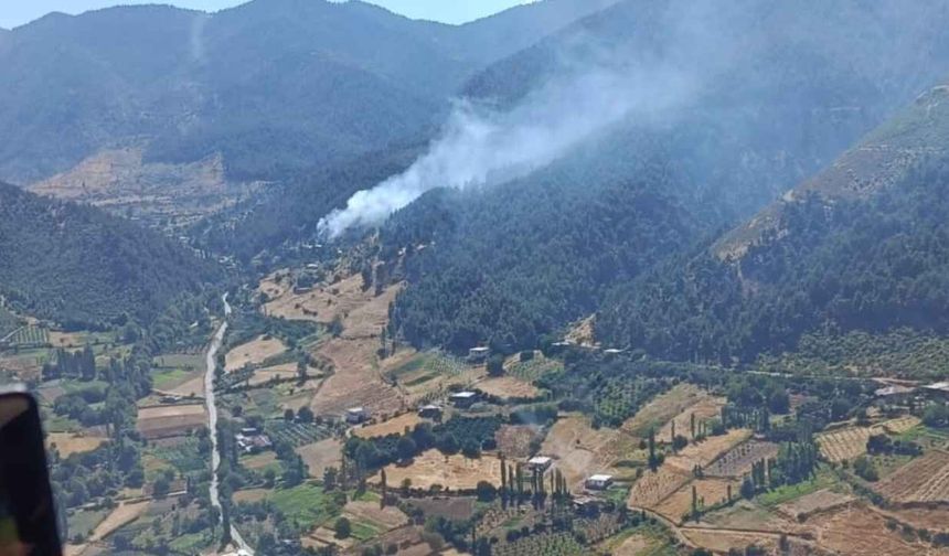 Kahramanmaraş'ta Orman Yangınına Havadan ve Karadan Müdahale