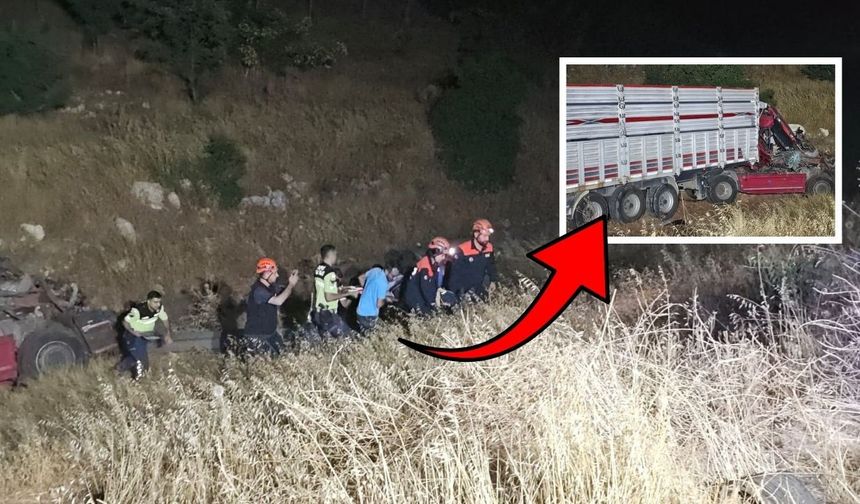 Kahramanmaraş'ta kamyon tıra arkadan çarptı: 1 yaralı