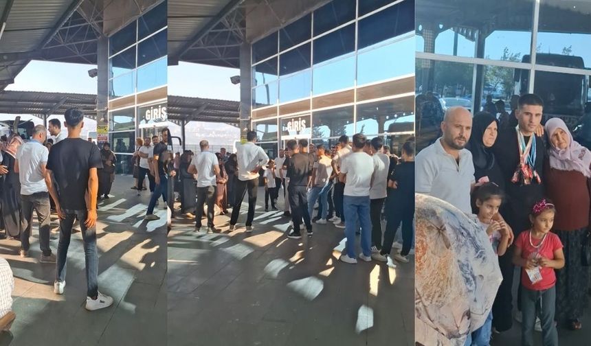 Kahramanmaraş Otogarı’nda Asker Uğurlama Yoğunluğu