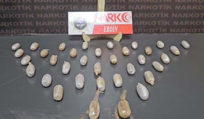 Midesinde 35 paket eroin taşıyan şüpheli yakalandı