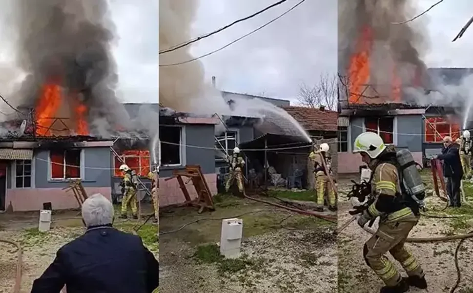 Tek katlı ev alevlere teslim oldu