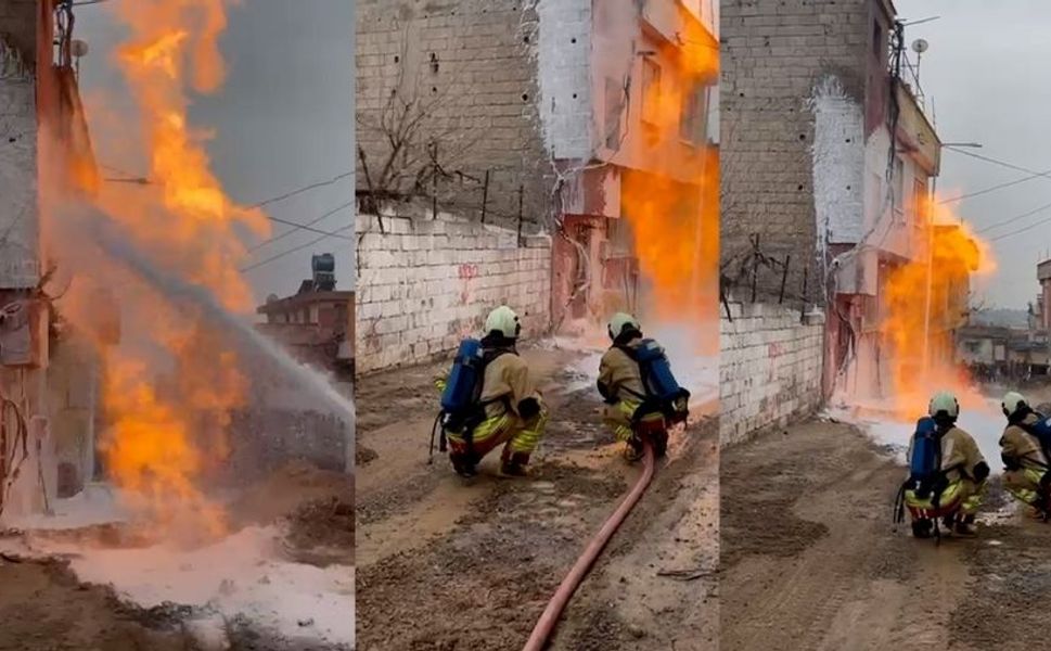 Kahramanmaraş’ta doğalgaz borusu patladı